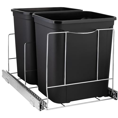 Hold N' Storage Ausziehbarer Doppel-Mülleimer unter dem Schrank – robustes Metallschiebesystem mit lebenslanger eingeschränkter Garantie, verstellbare Dosen nicht im Lieferumfang enthalten – benötigt Hold N' Storage Ausziehbarer Doppel-Mülleimer unter dem Schrank – robustes Metallschiebesystem mit lebenslanger eingeschränkter Garantie, verstellbare Dosen nicht im Lieferumfang enthalten – benötigt von HOLDN’ STORAGE