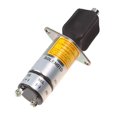 Holdwell Shutoff Solenoid 1504-12A7U1B1S2 12V Compatible with Yanmar Engine 2 Terminals von Holdwell