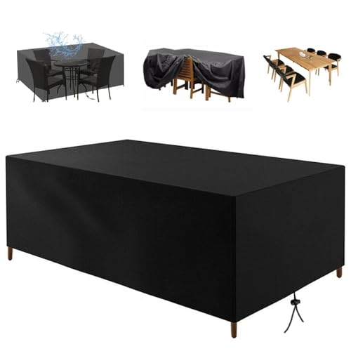 Abdeckplane Gartenmöbel Wasserdicht 85x55x75cm Abdeckung Gartentisch,Gartenmöbel Schutzhülle,Abdeckung für Gartenmöbel 420d Oxford Anti-UV Reißfest Rechteckige Paletten Möbel Abdeckung Schwarz von Sudsty