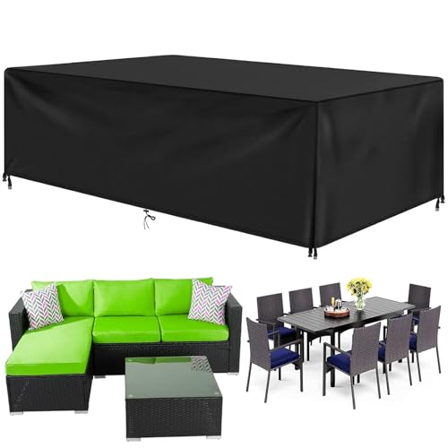 Abdeckung Für Gartenmöbel Abdeckung Gartentisch 125x50x50cm Schutzhülle Gartenmöbel Wasserdicht Paletten Abdeckung Wetterfeste Abdeckplane Tischabdeckung Outdoor Wetterfest Anti-UV Oxford Gewebe von HOLEILUCK