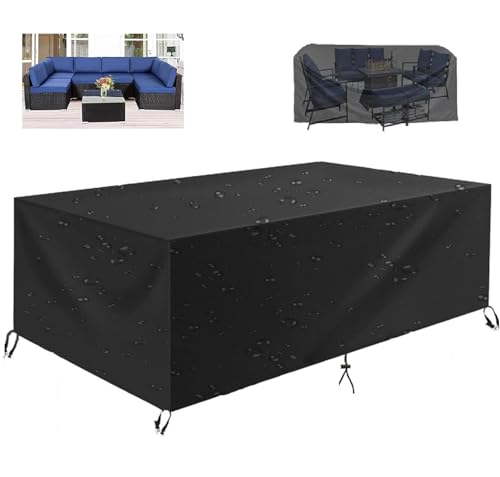 Abdeckung Für Gartenmöbel Wasserdicht 185x80x65cm /LxWxH Gartenmöbel Schutzhülle rechteckig/Quadrat 420D Oxford Gewebe Winddicht Staubfest Abdeckplane Gartenmöbel Winterfest/Gartentisch Abdeckung von Decorwell