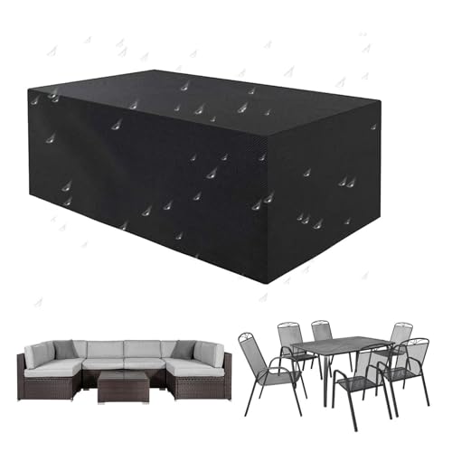 Abdeckung Gartenmöbel Winterfest 110x80x85cm/LxWxH Gartenmöbel Abdeckplane 420d Polyester Oxford Gewebe Gartentischabdeckung Für Gartenmöbel Sets Sofa Tische Abdeckung Gartenmöbel Mit Zugkordel von HOLEILUCK