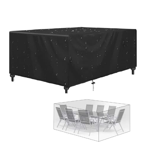 Abdeckung Gartenmöbel Winterfest 150x135x100cm Wasserdichte Abdeckung Für Terrassenmöbel Outdoor-Garten Tisch Stuhl 420d Strapazierfähiges Oxford-Gewebe Rattan Möbelabdeckung Gartenmöbel Abdeckung von HOLEILUCK