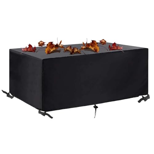 Abdeckung Loungemöbel Winterfest 320x240 Gartenmöbel Winterfest,Wasserdichte Schutzhülle Gartentisch,Paletten Möbel Abdeckung Schwarz Für Gartenmöbel, Loungemöbel, Rattanmöbel 320x240x114cm/LxBxH von HOLEILUCK