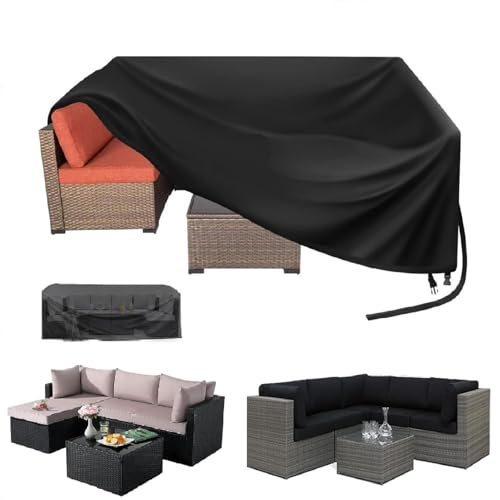 Gartenmöbel Abdeckung Wasserdicht,Schutzhülle Gartenmöbel 150 L x 110 W x 40 H cm Wasserdicht Gartentisch Abdeckung Schutzhülle Abdeckplane für Gartenmöbel Rechteckige/Quadratisch Sitzgarnituren von Sudsty