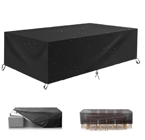 Gartenmöbel Abdeckung Wasserdicht 195x75x75cm/LxWxH Abdeckung Für Gartenmöbel Schneeschutz Staubdicht Anti-Uv Abdeckplane Gartenmöbel Schwerlast - Oxford Gewebe Schwarz Schutzhülle Gartenmöbel von HOLEILUCK