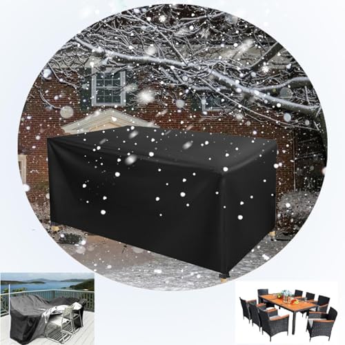 HOLEILUCK Abdeckung Für Gartenmöbel Winterfest 60x54x30cm/LxBxH Schwarz Abdeckplane Für Gartentische Terrassenmöbel Oxford Abdeckungen Für Gartenmöbel Wasserdicht von HOLEILUCK