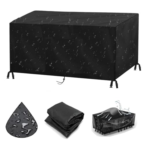 HOLEILUCK Garten Abdeckung -Gartenmöbel Abdeckung Wasserdicht 60x55x50cm/LxWxH Abdeckung Gartentisch/Staubdicht Anti-UV Schwarz Oxford Gewebe Abdeckung Gartenmöbel/Abdeckhauben Für Möbelsets HOLEILUCK Garten Abdeckung -Gartenmöbel Abdeckung Wasserdicht 60x55x50cm/LxWxH Abdeckung Gartentisch/Staubdicht Anti-UV Schwarz Oxford Gewebe Abdeckung Gartenmöbel/Abdeckhauben Für Möbelsets von HOLEILUCK