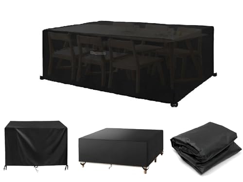 Schutzhülle Gartenmöbel-Abdeckung Für Gartenmöbel 155x110x105cm Abdeckplane Wasserdicht Gartenmöbel-Rechteckig/Quadratisch Schwerlast 420D Oxford Schneeschutz Staubdicht Anti-UV Mobel Abdeckung von PGONA