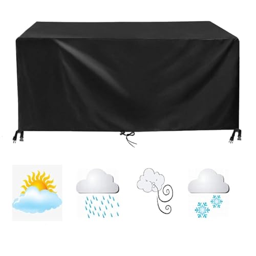 Tischabdeckung Outdoor Wetterfest 320x145x105cm Uv-Beständiges Schwerlast 600d Oxford Gewebe Gartenmöbel Abdeckung Wasserdicht Abdeckung Gartenmöbel Winterfest Schutzhülle Tisch Für Balkonmöbel von HOLEILUCK