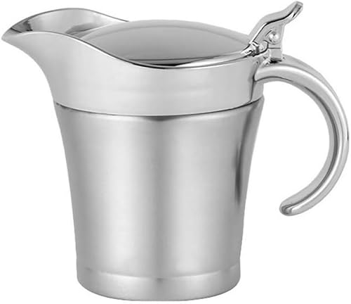 Sauciere aus Edelstahl mit Deckel, doppelwandig, isoliert, mit Deckel, 750 ml von HOLIBAN