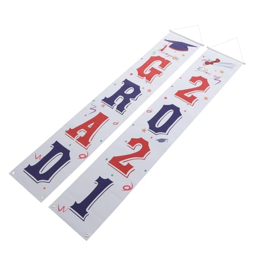 HOLIDYOYO 1 Paar Abschluss Saison Partyzubehör Banner Zum Aufhängen An Der Tür 2021 Abschluss Couplets Absolventen Hintergrunddekor Banner Der Abschlussfeier Türvorhang Pongee Weiß HOLIDYOYO 1 Paar Abschluss Saison Partyzubehör Banner Zum Aufhängen An Der Tür 2021 Abschluss Couplets Absolventen Hintergrunddekor Banner Der Abschlussfeier Türvorhang Pongee Weiß von HOLIDYOYO