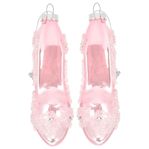 HOLIDYOYO 1 Paar Hängende Ornamente Für High Heels Funkelnd High Heels-verzierung Fersenanhänger Valentinstag Dekorationen Schuhverzierung Mit Hohem Absatz Strasssteine Hochzeit Glas von HOLIDYOYO