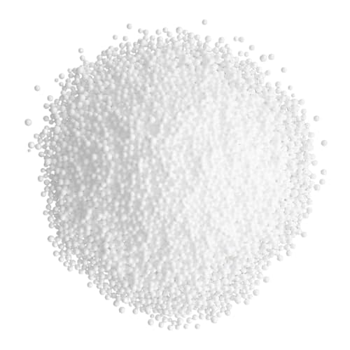 HOLIDYOYO 1 Packung Schaumpartikel Liner Röhren Mousse Plüsch schaumstoffflocken bastelmaterial Puppe füllt Bälle gefülltes Material Boxsackfüller Perlenkugeln Bastelschäume Weiß von HOLIDYOYO