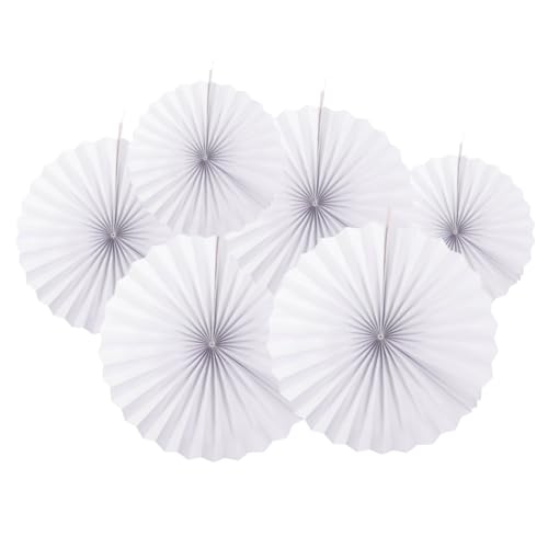 HOLIDYOYO 1satz Weißes Papierfächer-Blumen-kit Für Hochzeits Und Partydekorationen Umweltfreundliche Hängende Papierdekoration Für Beeindruckende Atmosphäre von HOLIDYOYO