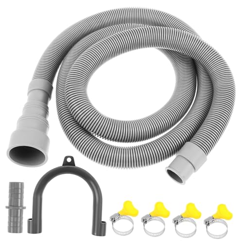 HOLIDYOYO 1 Satz Abwasserschlauch für Waschmaschine und Geschirrspüler Verlängerungsschlauch mit Adaptern U Förmigen Halterungen und Gelben Klemmen Einfache Installation Vielseitige Nutzung HOLIDYOYO 1 Satz Abwasserschlauch für Waschmaschine und Geschirrspüler Verlängerungsschlauch mit Adaptern U Förmigen Halterungen und Gelben Klemmen Einfache Installation Vielseitige Nutzung von HOLIDYOYO
