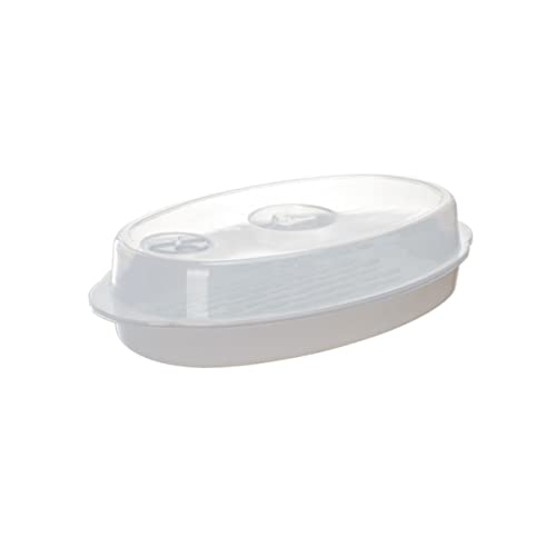 HOLIDYOYO 1 Satz Fischdampfer Deckel Universal- Gedämpft Mikrowelle Abdeckung Fischdampfgarer Zum Kochen Fischdämpfplatte Dampfgarer Für Fisch Dampfschale Pp Weiß von HOLIDYOYO
