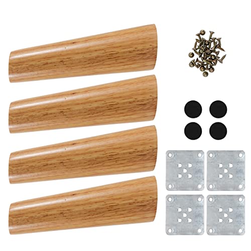 HOLIDYOYO 1 Satz Holz Möbelbeine Oblique Tapered Tischbeine Naturholz mit Eisenplatten Schrauben und Schutzpads Elegante Langlebige Möbel Füße für Sofa Stuhl und Tisch HOLIDYOYO 1 Satz Holz Möbelbeine Oblique Tapered Tischbeine Naturholz mit Eisenplatten Schrauben und Schutzpads Elegante Langlebige Möbel Füße für Sofa Stuhl und Tisch von HOLIDYOYO