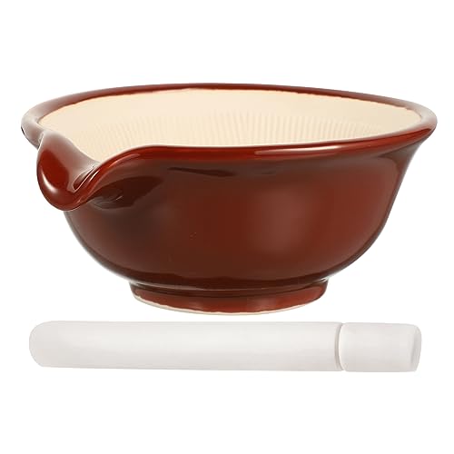 HOLIDYOYO 1 Satz Keramikmörser Set mit Ergonomischem Stößel Große Schüssel für Knoblauch Gewürze und Chinesische Kräuter Effektives Mahlen für Köstliche Speisen HOLIDYOYO 1 Satz Keramikmörser Set mit Ergonomischem Stößel Große Schüssel für Knoblauch Gewürze und Chinesische Kräuter Effektives Mahlen für Köstliche Speisen von HOLIDYOYO