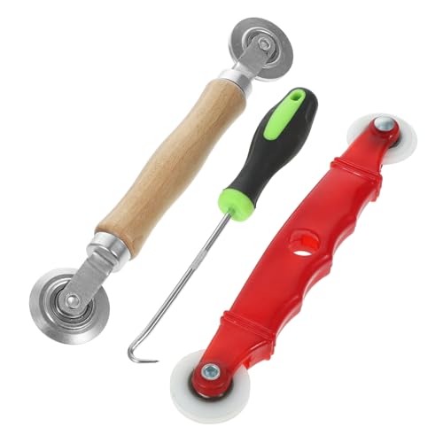 HOLIDYOYO 1 Satz Screen Rolling Tool Teiliges mit Premium Holz und Nylonrollen für Fenster und Tür Fliegengitter Einfach Anwendung Robust und Tragbar für Installation von Zufällige Farbe von HOLIDYOYO
