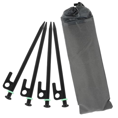 HOLIDYOYO 1 Satz Zeltheringe Set Teilig mit Nachtleuchtringen Stabile Bodenanker für Outdoor Camping Zelte und Pavillons Windfeste Zeltheringe von HOLIDYOYO
