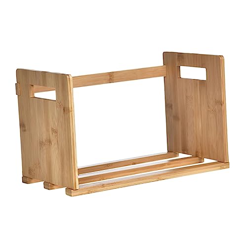 HOLIDYOYO Holz-buchstütze Aufbewahrungshalter Schreibtisch-bücherregal Einziehbare Bücherregal Für Home Office Zimmer Mit Organizer-Funktion von HOLIDYOYO