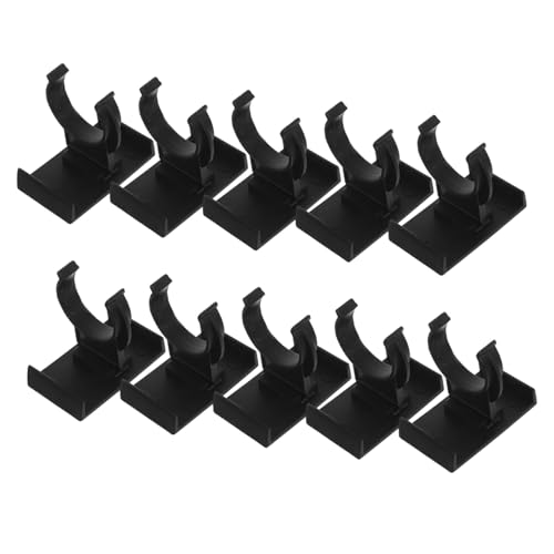 HOLIDYOYO 10 Sätze Teiliges Verstellbare Schwarze PP Kunststoff Küchen Sockelleisten Clips mit Schrauben Stabile Möbel Fußplinten Befestigung Rutschfest und Höhenverstellbar für Küchenmöbel von HOLIDYOYO