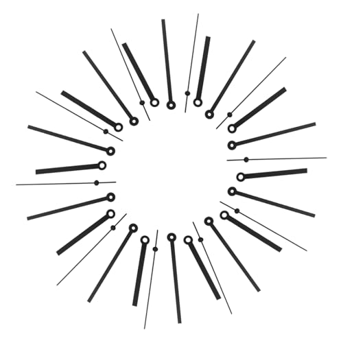 HOLIDYOYO 10 Sätze Wanduhr-Uhrzeiger-Set Große Uhren zur Dekoration modern Uhren-Uhren-Set ersatzteile Wall Clock tischdeko wanduhr digital Nur DIY-Uhrzeiger Uhrzeiger lang Aluminium Black von HOLIDYOYO