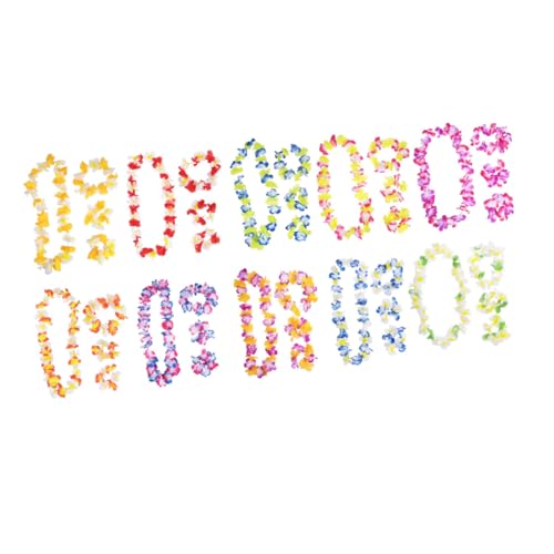 HOLIDYOYO 10 Satz Teiliges Hawaii Halskranz Bunte Künstliche Blumen Girlande Teiliges Deko mit Elastischem Kopfschmuck und Armbändern für Tropische Luau Party Dekorationen Zufällige Farbe HOLIDYOYO 10 Satz Teiliges Hawaii Halskranz Bunte Künstliche Blumen Girlande Teiliges Deko mit Elastischem Kopfschmuck und Armbändern für Tropische Luau Party Dekorationen Zufällige Farbe von HOLIDYOYO