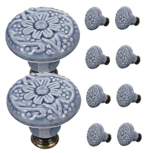 HOLIDYOYO 10 Stück Keramik Möbelknöpfe Vintage Schrankgriffe für Küchenschränke Türknöpfe Vielseitig Einsetzbar Installieren für Schränke von HOLIDYOYO