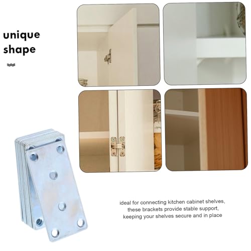 HOLIDYOYO 10 Stück Teiliges Edelstahl Flachverbinder Möbelwinkel Heavy Duty Eckverbinder für Küchenregale Stabile Metall Verbindungsplatten Vielseitig Einsetzbar für Holz und Metallmöbel von HOLIDYOYO