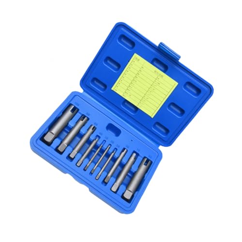 HOLIDYOYO 10 Stück Teiliges Schraubenausdreher Set aus Robuster Legierung Backen Design für Gebrochene Verrostete und Beschädigte Schrauben Inklusive Aufbewahrungsbox Geeignet für Schrauben von HOLIDYOYO