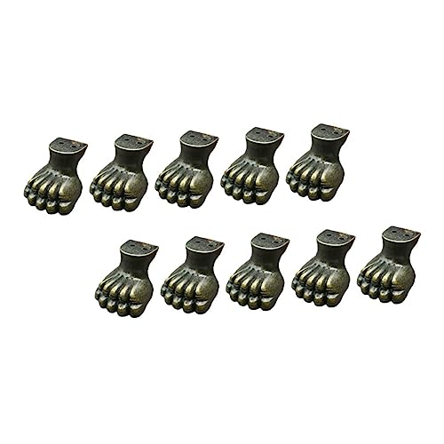 HOLIDYOYO 10 Stück Teiliges Tigerkrallen Holzbox Eckfüße aus Zinklegierung Antik Dekorative Möbelfüße für Schmuckkästen und Holzkisten Robust und Stilvoll für Möbel und Kistenschutz von HOLIDYOYO