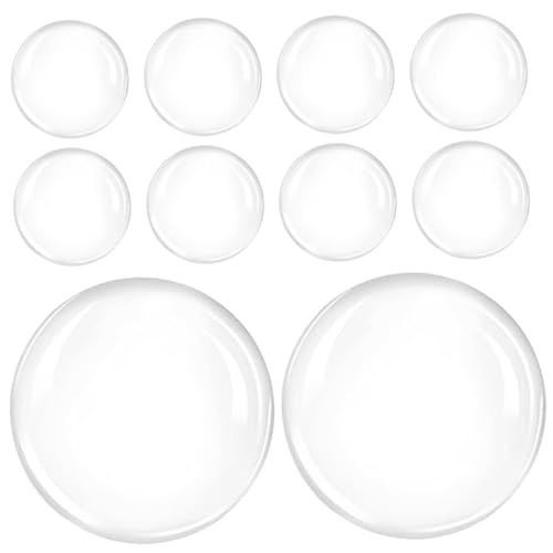 HOLIDYOYO 10 Stück Teiliges Transparente Silikon Türgriffpuffer Selbstklebend Rund Wand Türgriffschutz Antirutsch Türstopper Geräuschdämpfend Für Glas Holz Metall Fliesen von HOLIDYOYO