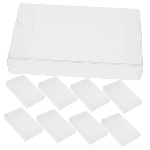 HOLIDYOYO 10 Stück Teiliges Transparentes PVC Kassettenband Aufbewahrungsbox Stapelbar und Kompakt und Leicht für Zuhause und Reise Klarer Sichtschutz für Kassettenband Sammlung von HOLIDYOYO