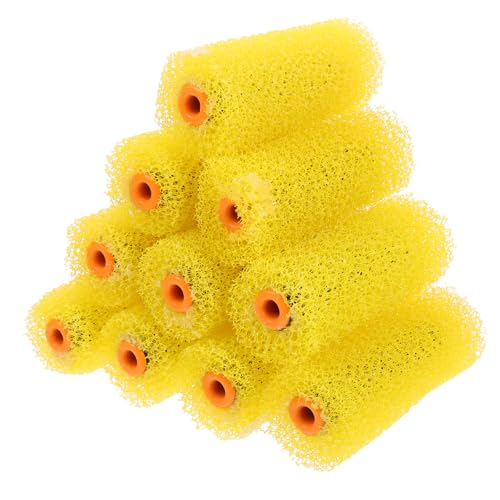 HOLIDYOYO 10 Stück Teiliges Wandmaler Roller mit Mittlerer Hochwertige Schwammrolle für Wandgestaltung für Hausanstrich Gelb HOLIDYOYO 10 Stück Teiliges Wandmaler Roller mit Mittlerer Hochwertige Schwammrolle für Wandgestaltung für Hausanstrich Gelb von HOLIDYOYO