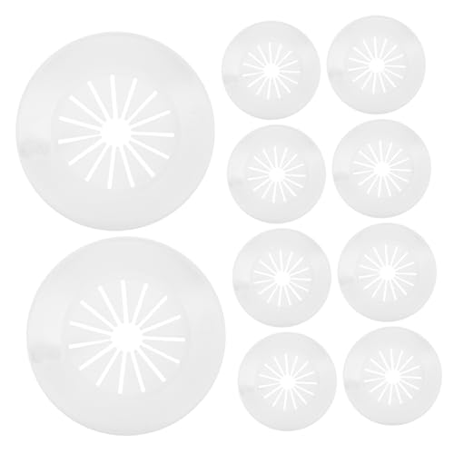 HOLIDYOYO 10 Stück Zierring für Pfeifenschnapper dekorative Rohrmanschette PVC-Abdeckung Sanitärplattenabdeckung Pfeifendekorative Abdeckung wand klimaanlage abdeckung Kunststoff-PVC Weiß von HOLIDYOYO