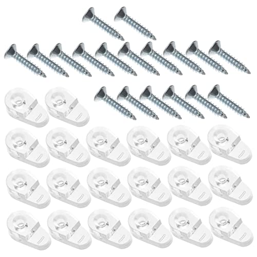 HOLIDYOYO 100 Stück Teiliges Glasklemmen Transparent mit Schrauben Korrosionsbeständige Spiegelhalterungen für Schwere Wände Robustes Glasclips Kit zur Befestigung von Schranktüren und HOLIDYOYO 100 Stück Teiliges Glasklemmen Transparent mit Schrauben Korrosionsbeständige Spiegelhalterungen für Schwere Wände Robustes Glasclips Kit zur Befestigung von Schranktüren und von HOLIDYOYO