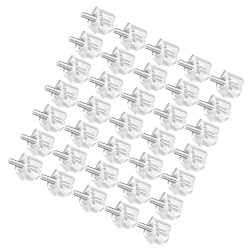 HOLIDYOYO 100 Stück Transparente Regalbodenträger Einlegebodenhalter für Schränke Leichte Stabile Stützen für Küchenmöbel Vielseitige Verwendung in Vitrinen und Bücherregalen von HOLIDYOYO