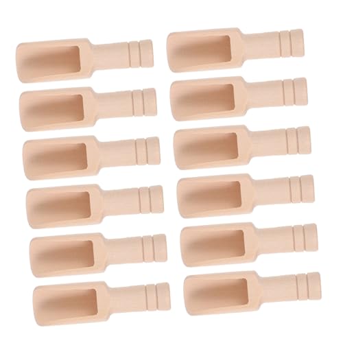 HOLIDYOYO 12 Stück Teiliges Holzlöffel Salz und Gewürzlöffel Mini Teelöffel Vielseitig Einsetzbar für Haushalt Küche Bad Leicht Praktisch zum Dosieren von Tee Gewürze von HOLIDYOYO