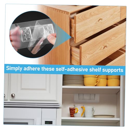 HOLIDYOYO 12 Stück Teiliges Klare Regalbodenträger ohne Bohren Selbstklebende Kunststoff einlegebodenhalter mit Hoher Tragfähigkeit Geeignet für Holz Glas Keramikregale Einfache Montage HOLIDYOYO 12 Stück Teiliges Klare Regalbodenträger ohne Bohren Selbstklebende Kunststoff einlegebodenhalter mit Hoher Tragfähigkeit Geeignet für Holz Glas Keramikregale Einfache Montage von HOLIDYOYO
