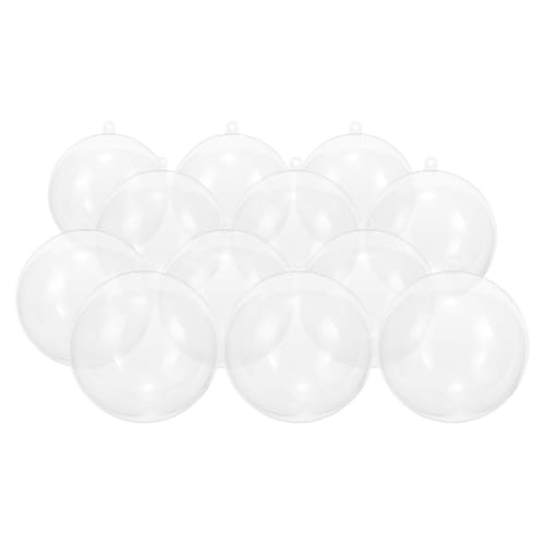 HOLIDYOYO 12 Stück Transparente Deko-hängekugeln Für Weihnachtskugel Baum Globen Weihnachtsdekoration Klare Zierkugeln Drinnen Weihnachtsbälle Ball Ornament Strudel Größe Hängend Groß P.s von HOLIDYOYO