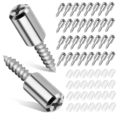 HOLIDYOYO 120 Stück Teiliges Regalbodenträger Selbstschneidende Schrauben aus Eisen mit Robustem Halt für Holz Glasregale Einsetzbar für Küchen Schranksysteme Einfache Montage per von HOLIDYOYO
