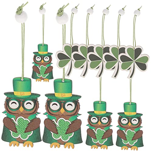 HOLIDYOYO 12stücke Patrick's Day Dekorationen Teiliges Set Aus Holz Mit DREI Blättern Wiederverwendbare Kreative Festival-hängeornamente Für Partys Und Alltag Für Grüne Feiertagsfeiern von HOLIDYOYO