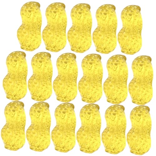 HOLIDYOYO 17 Stück Erdnuss Ornamente Gelb Zahlenfänger Mittelstück Schminktisch Grün Für Frau Zuhause Party Für Erwachsene Dekoration Glücksdekoration Edelstein von HOLIDYOYO