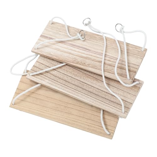 HOLIDYOYO 1Satz Hängeregal Rustikalem Holz mit Verstellbarem Seil Lagiges Boho Wandregal für Pflanzen Dekoration Aufbewahrung im Schlafzimmer Badezimmer oder Wohnzimmer von HOLIDYOYO