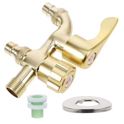 HOLIDYOYO 1Satz Multifunktionaler Wasserhahn für Waschmaschinen Hochwertiger Wasserhahn mit Doppelauslass für Badezimmer Dekorativem Cover und Auslaufsicheren Dichtungen HOLIDYOYO 1Satz Multifunktionaler Wasserhahn für Waschmaschinen Hochwertiger Wasserhahn mit Doppelauslass für Badezimmer Dekorativem Cover und Auslaufsicheren Dichtungen von HOLIDYOYO