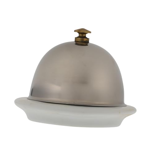 HOLIDYOYO 1Stück Butterdose Keramik mit Edelstahldeckel Staubdicht Temperaturbeständig zur Aufbewahrung von Butter und Perfektes Gewürzgefäß von HOLIDYOYO