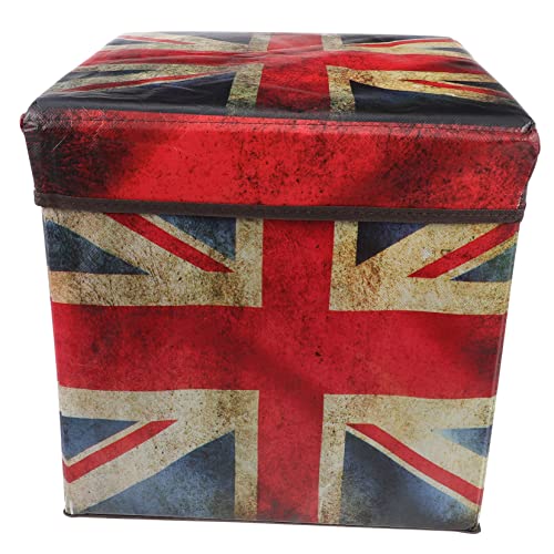 HOLIDYOYO 1Stück Retro Faltbare Aufbewahrungsbox Für Zuhause Kleidung Und Stauraum Organizer Mit Dekorative Box Im Design Der Britischen Flagge Zusammenklappbar von HOLIDYOYO