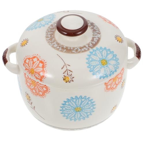 HOLIDYOYO 1stück Suppenschüssel Mit Deckel Aus Keramik Multifunktionale Schüssel Für Suppen Eintöpfe Und Desserts Handgefertigt Im Japanischen Stil von HOLIDYOYO